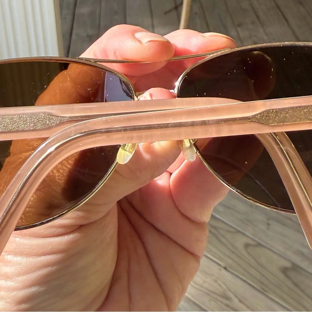 kate spade gold aviator sunglasses with brown lenses